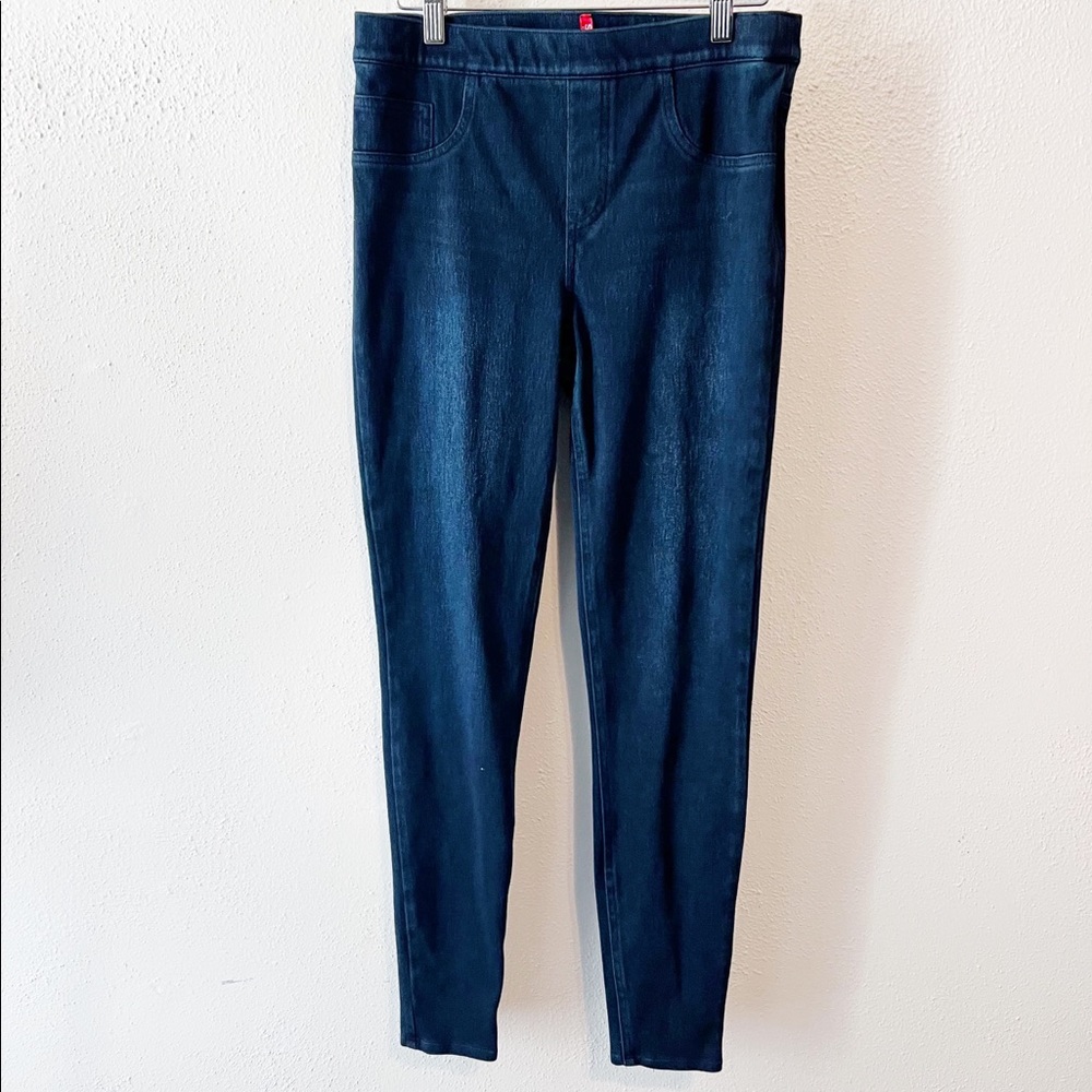 Spanx blue skinny leggings size med